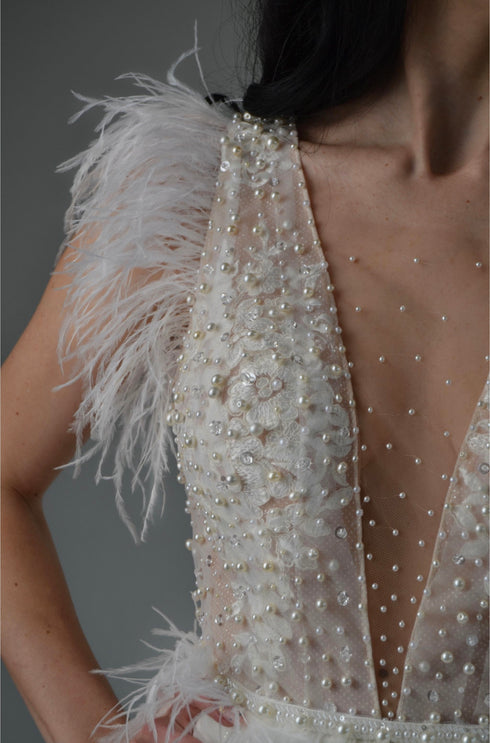 Mini wedding dress